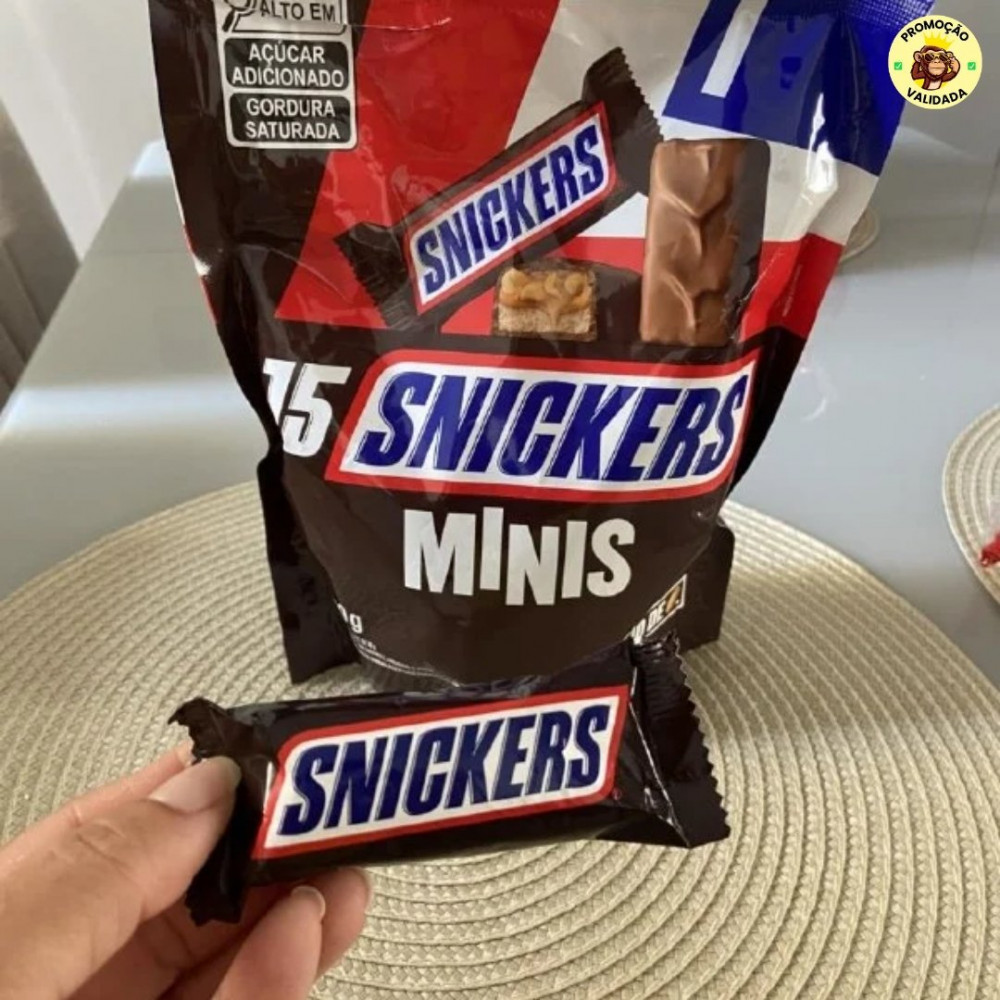 Chocolate Snickers Original Minis 15Un