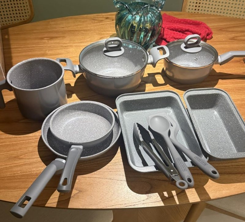 Jogo de Panelas 10 Peças Ceramic Line Black + Decker