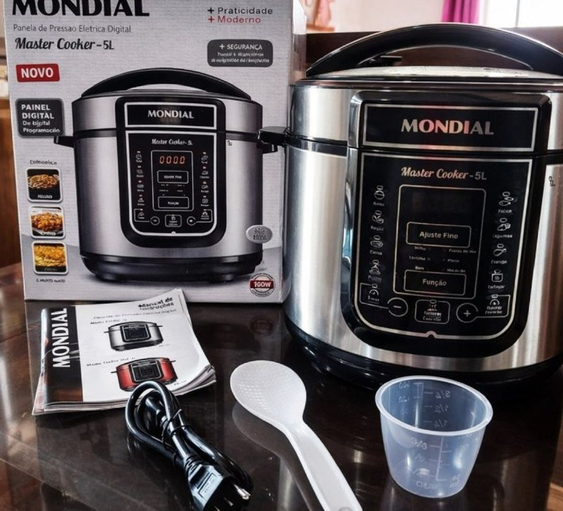 Panela de Pressão Elétrica Digital MONDIAL 5L, 900W, 110V
