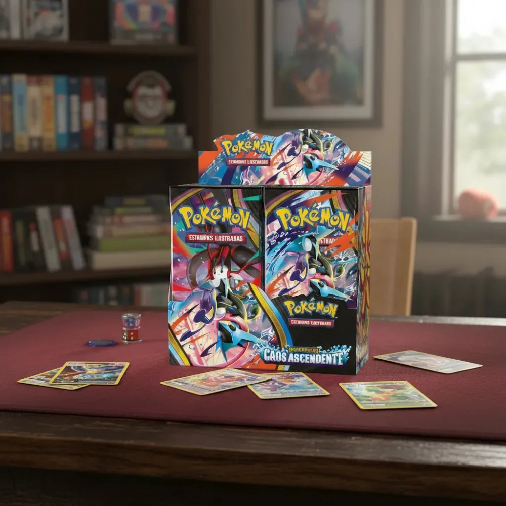 Display Box 216 Cartas Pokémon Copag Caos