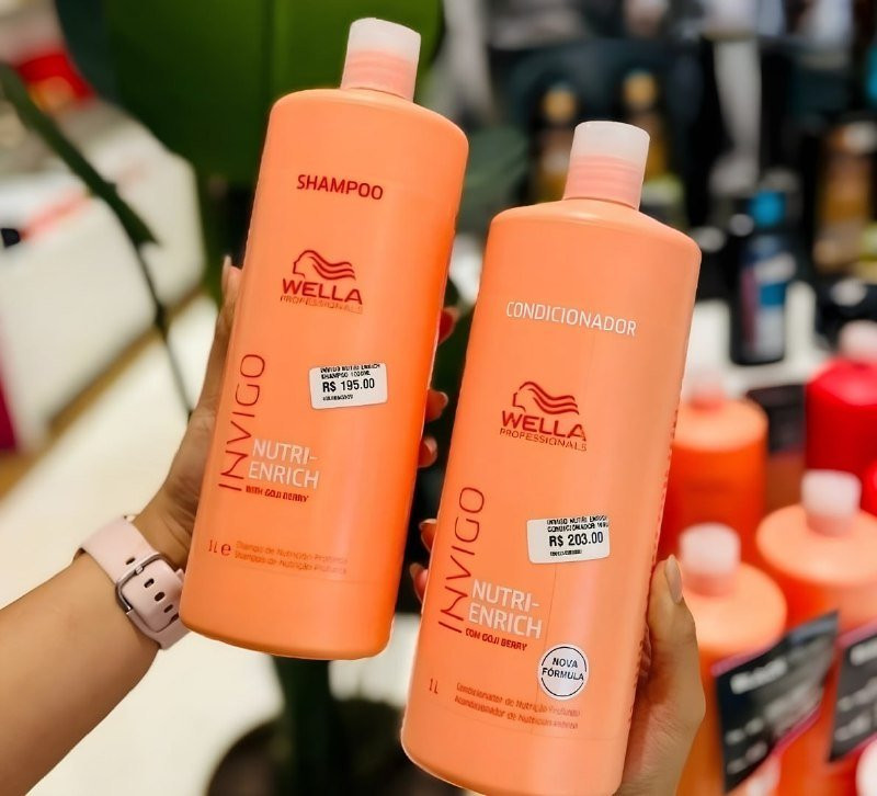 Kit Wella Invigo Nutri Enrich Shampoo e Condicionador 2 L