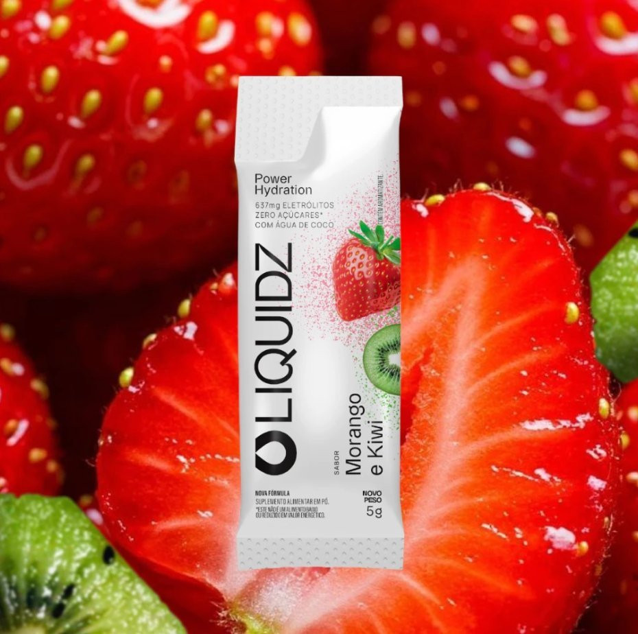 LIQUIDZ Eletrólitos Zero Açúcares Sabor Morango Kiwi