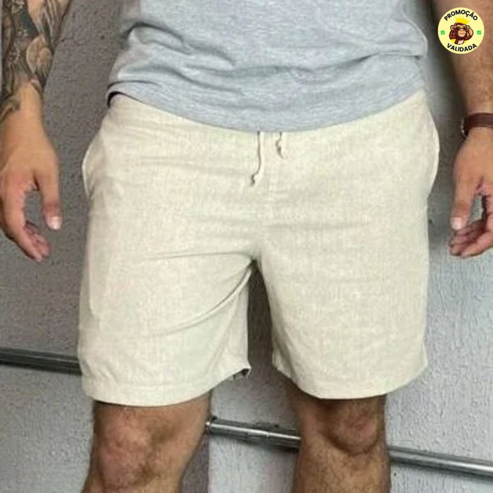Kit 2 Shorts Linho Masculina