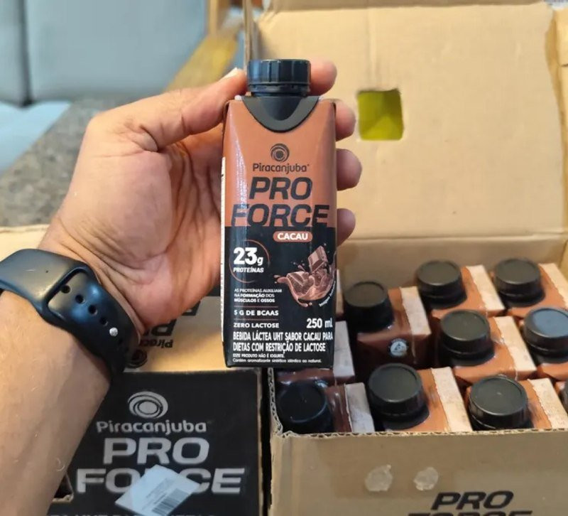 Kit 12 Bebida Whey Piracanjuba 0 Lactose Sabor Cacau 250ml
