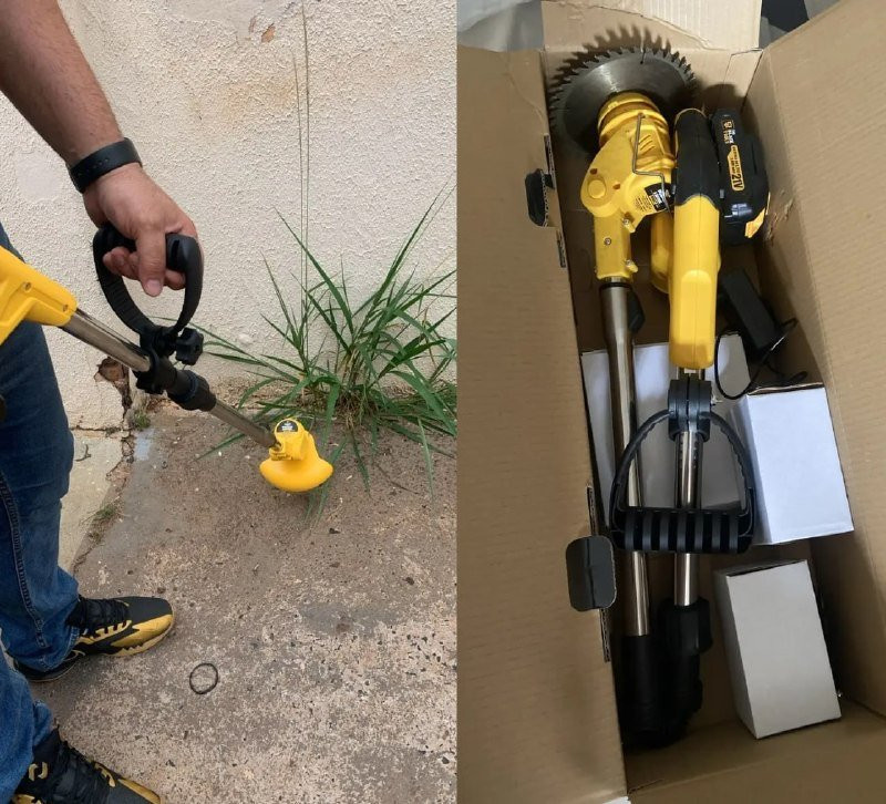 🔋 Roçadeira Aparador Grama A Bateria Recarregável 21v 750w - The Black Tools