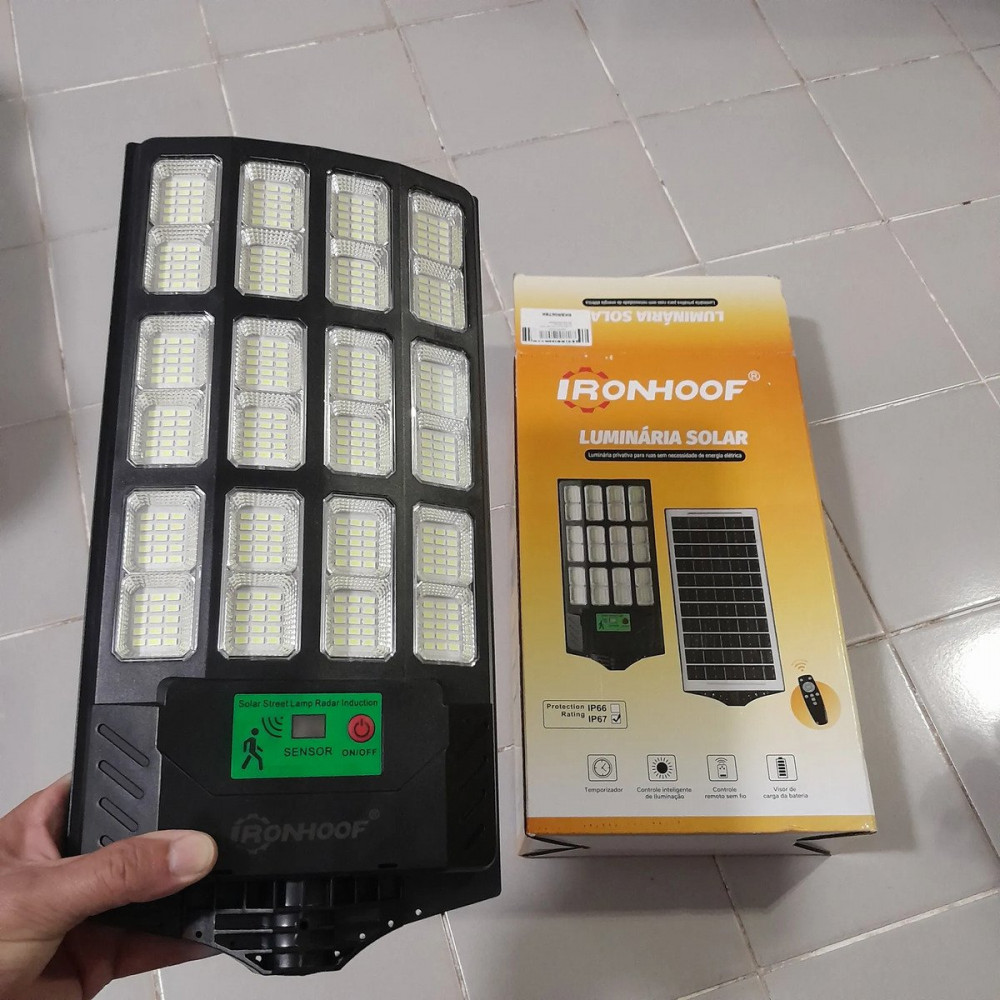 Kit 2 Luminária Poste Solar com Sensor 2200w