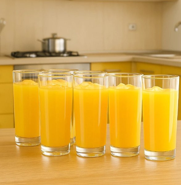 Jogo Copos Vidro 255ml Long Drink Flores Ruvolo