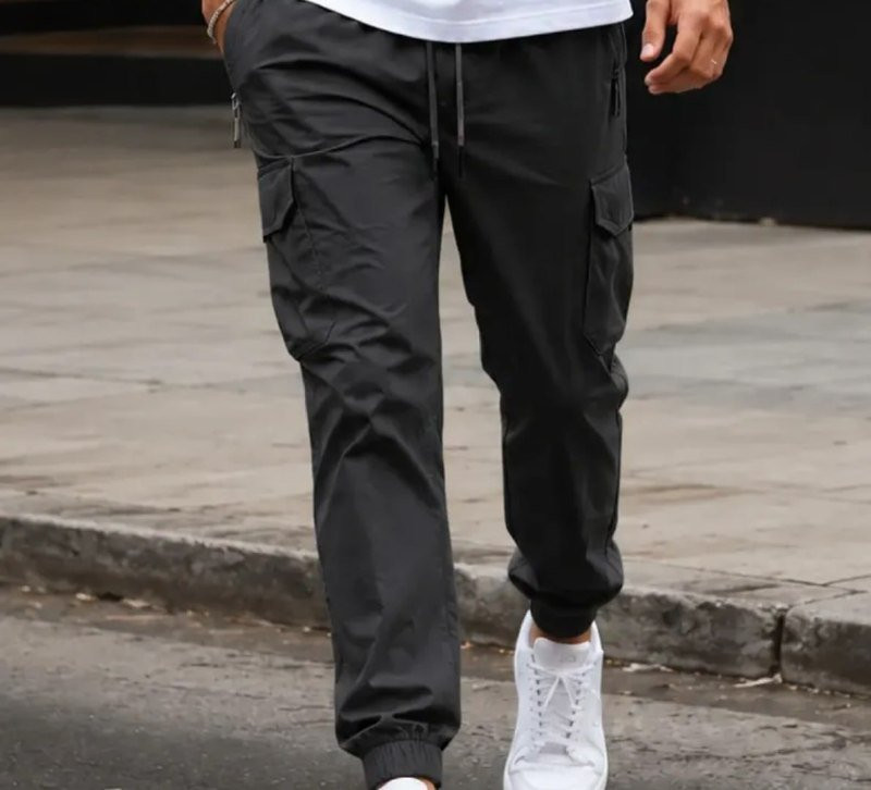 Calça Cargo Slim Com Elastano