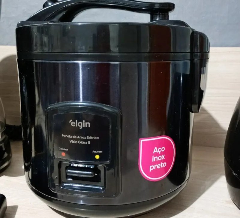 Panela De Arroz Elétrica 5 Xícaras Elgin Visio Glass 400W