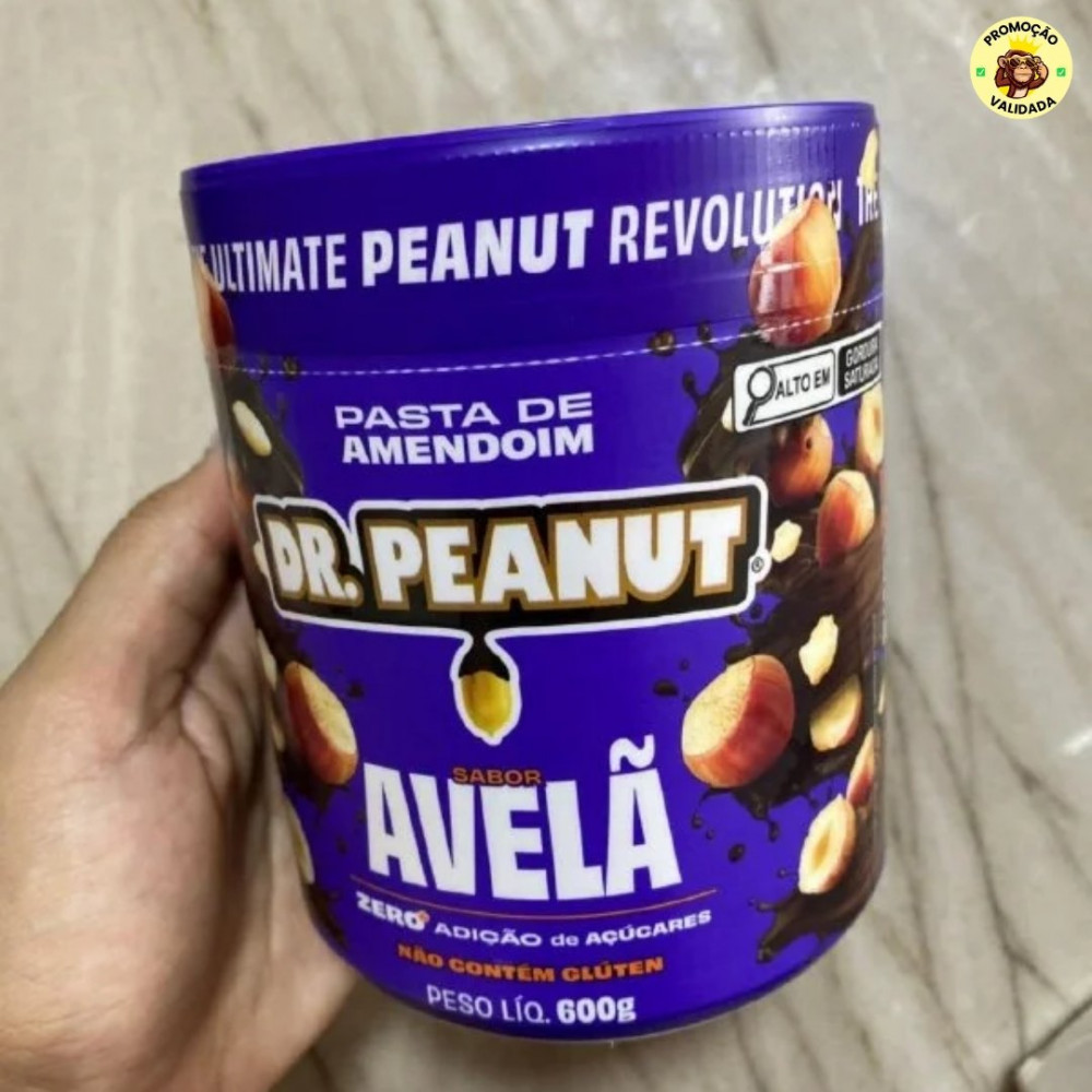 Dr. Peanut Pasta de Amendoim Avelã 600G