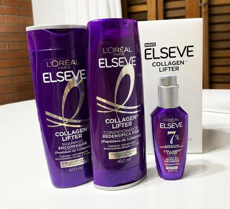 Elseve L'Oréal Colágeno Shampoo Condicionador Sérum