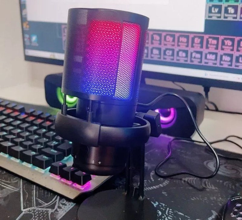 Microfone Gamer Condensador Podcast Alta Sensibilidade