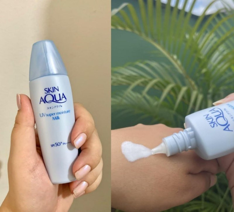 Protetor Solar Facial Skin Aqua Moisture Milk 40g FPS50