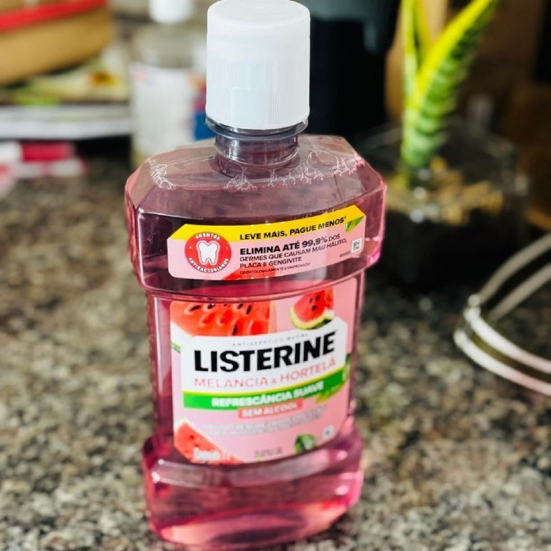 Listerine Enxaguante Bucal Melancia & Hortelã Sem Álcool 500ml