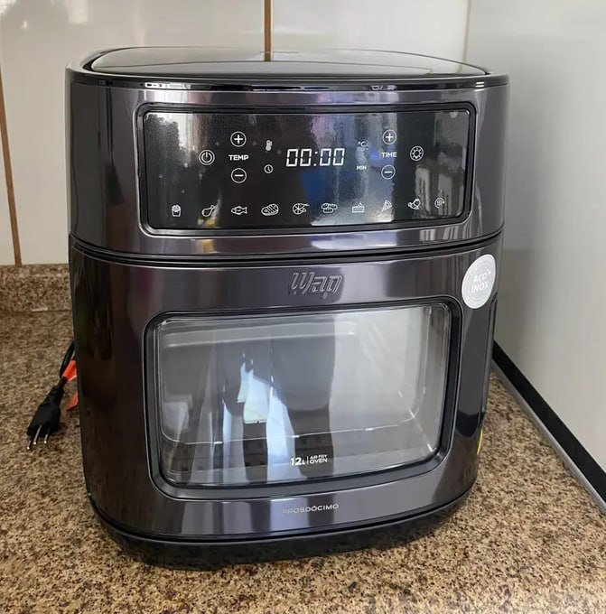 🍟 Fritadeira Elétrica Wap Air Fryer Oven Digital Black Inox 12 L