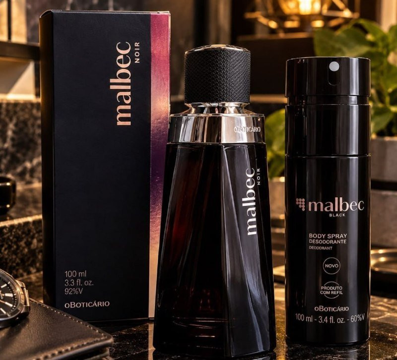 Kit Perfume Boticário Malbec Noir e Black 100ml