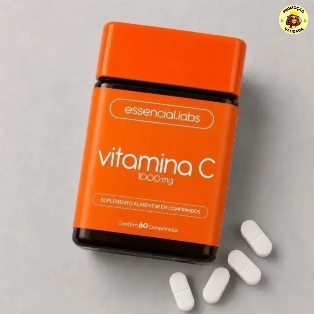 🍊 Vitamina C 1000mg Formula Concentrada 100 Pura 60 Doses