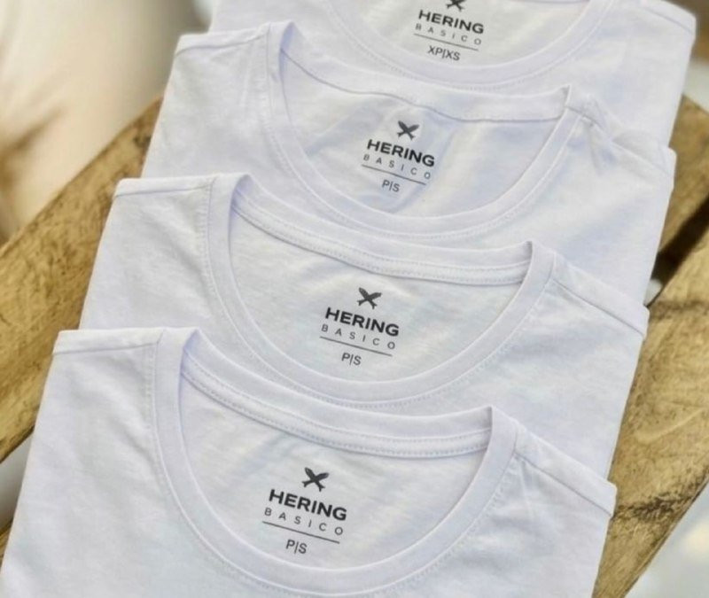 Kit 5 Camisetas Feminina Hering