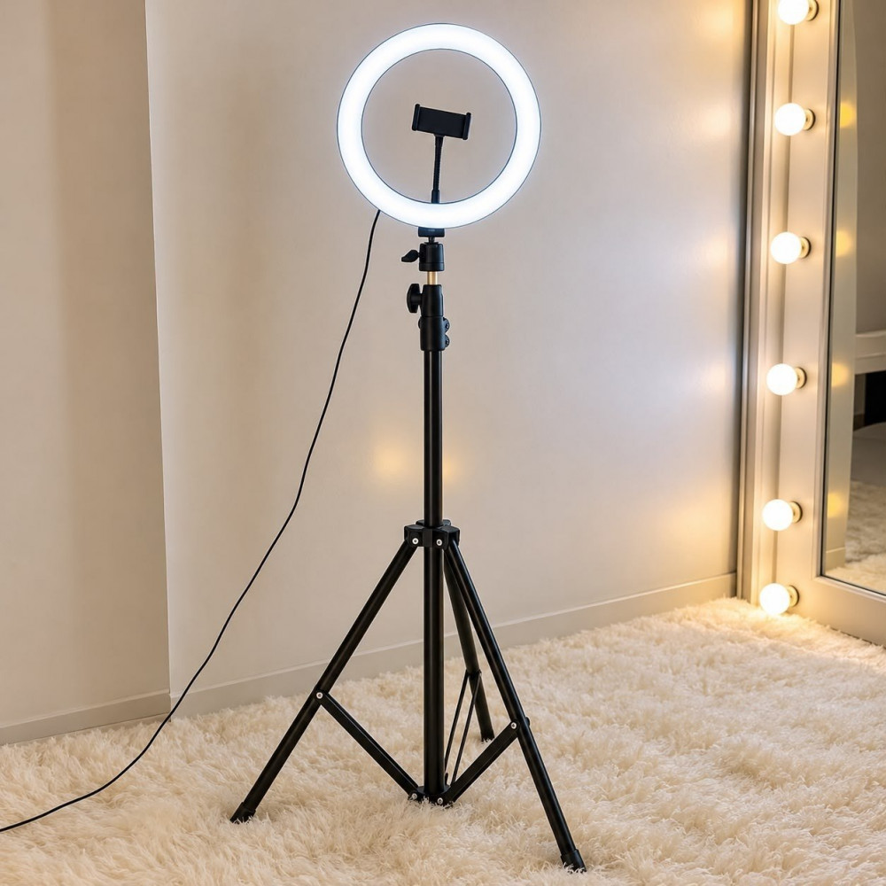 Ringlight LED Estúdio Pro Tripé 18W