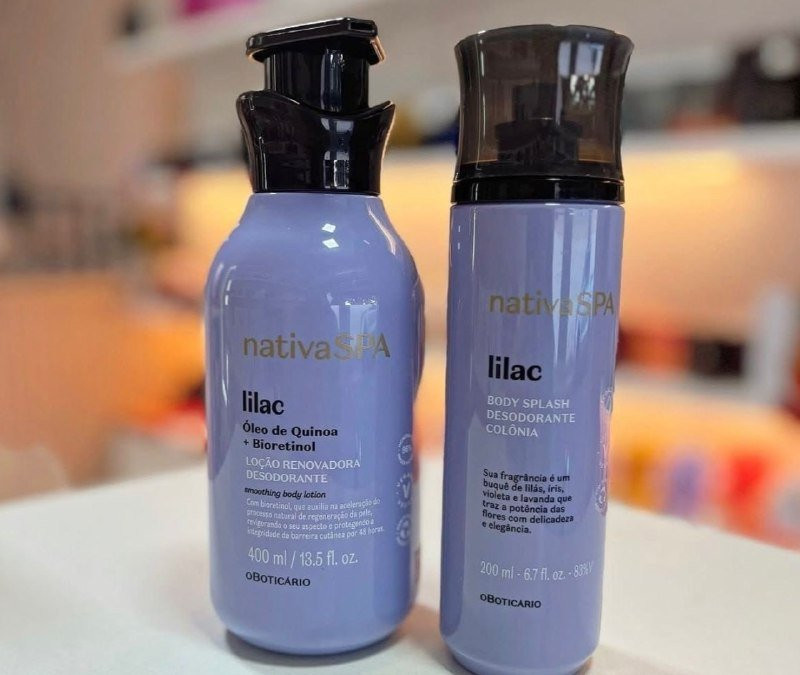 Nativa Spa Lilac: Loção Corporal 400ml + Body Splash 200ml