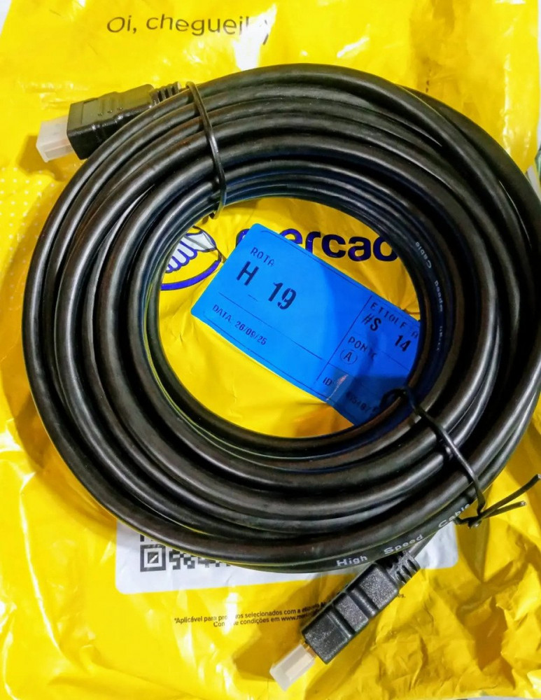Cabo HDMI 5m Preto Premium 4K Blindado
