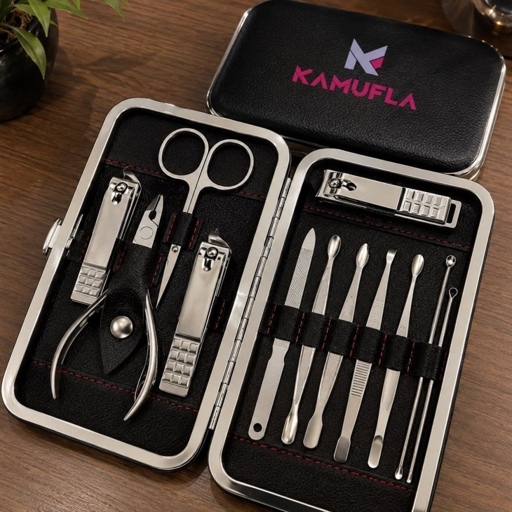 Kit Cortador de Unha Portátil 12 Peças