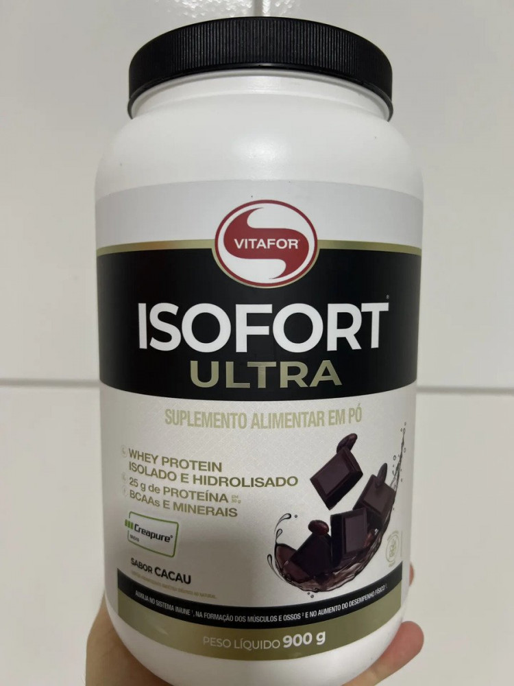 Whey Protein Vitafor Isofort Ultra 900g Cacau
