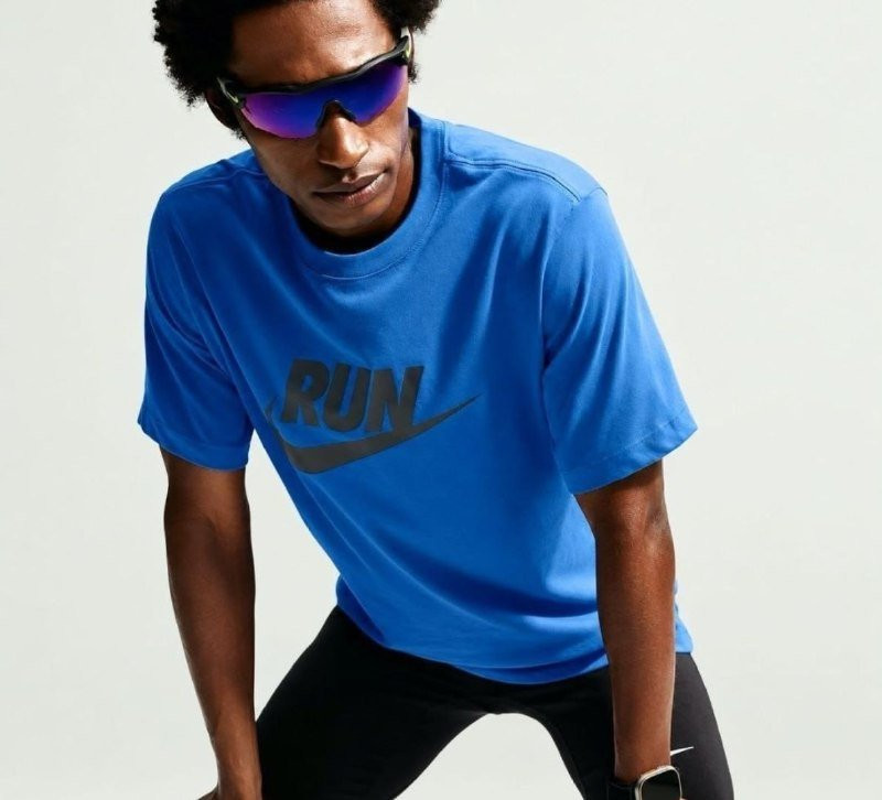 👕 Camiseta Dri-fit Nike Run Swoosh-Azul