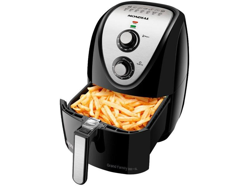 Air Fryer Elétrica Mondial - Grand Family Inox AFN-50-BI Preto