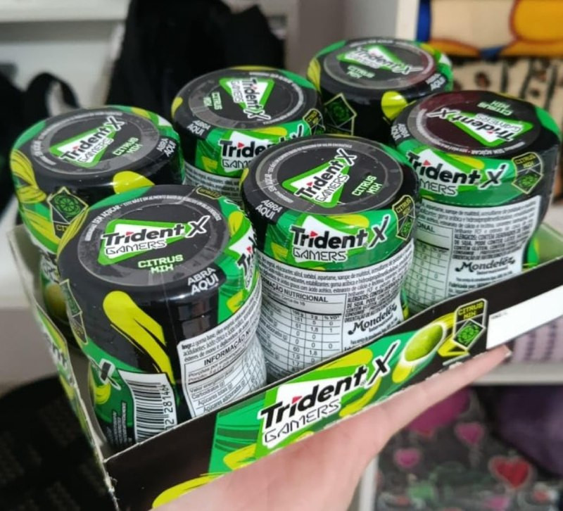 Chiclete Trident X Gamers Citrus Mix - Caixa com 6 unidades