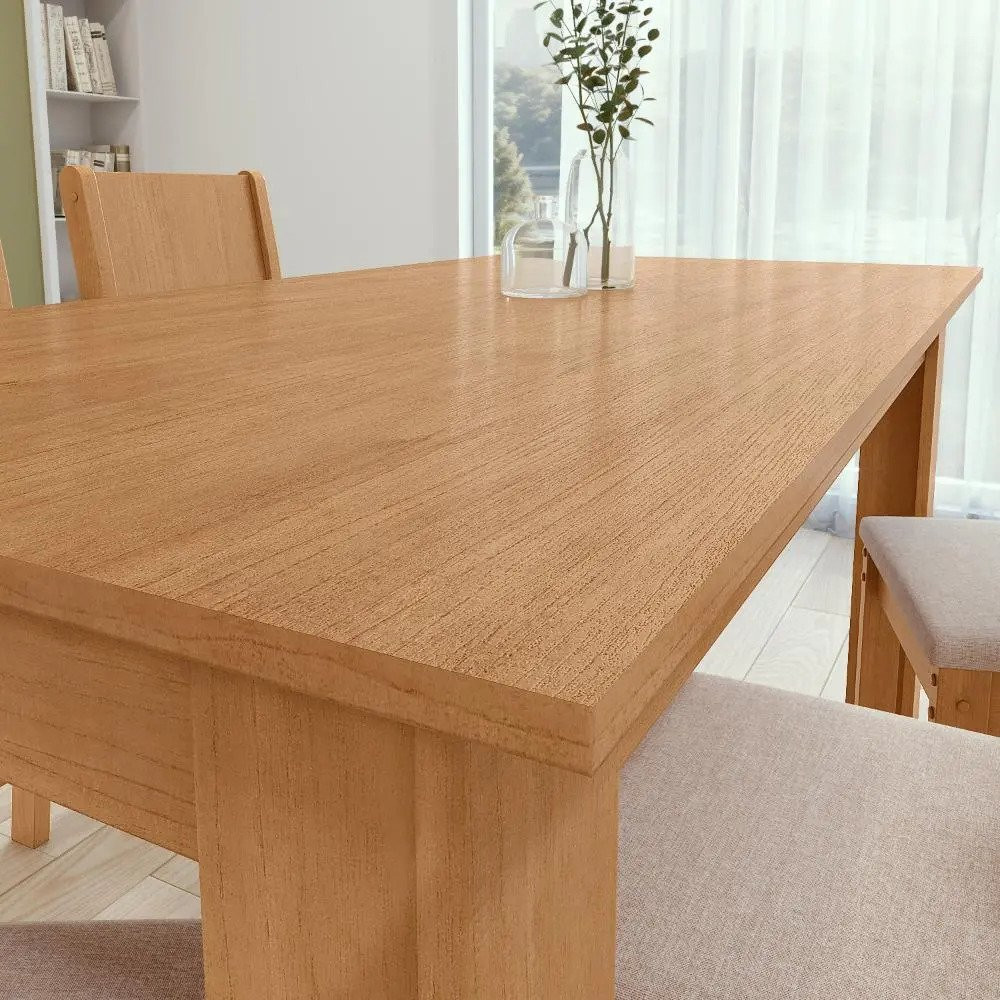Conjunto Sala de Jantar 4 Cadeiras Amêndoa