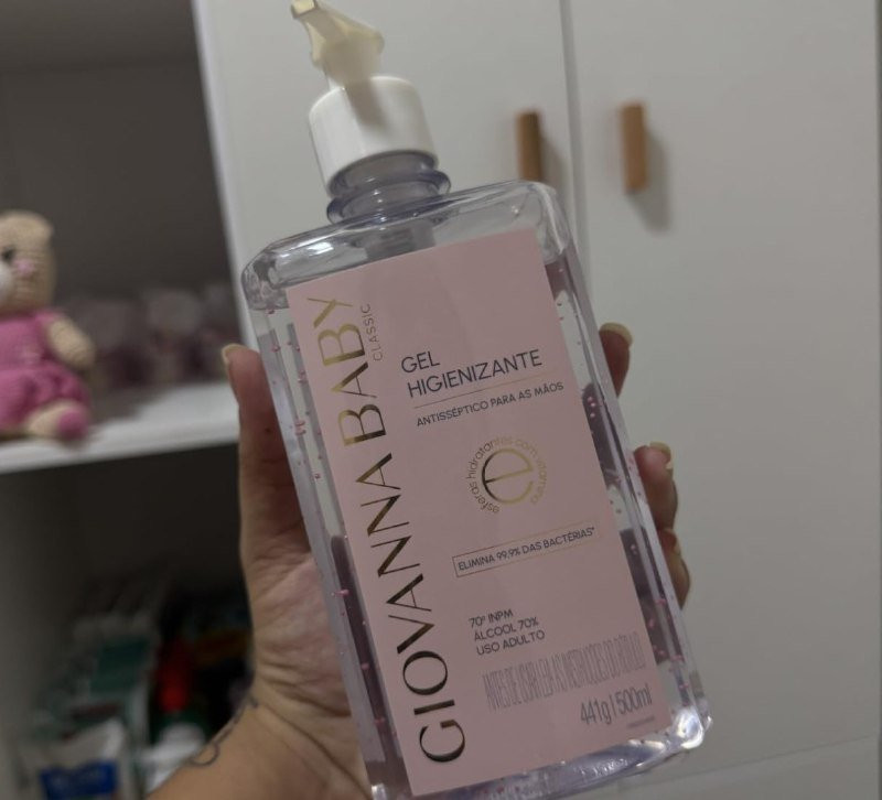 Gel Higienizante 70% Classic 500mL Giovanna Baby Rosa