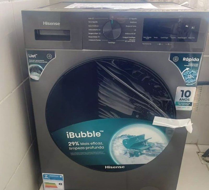 🧺  Lava e Seca Hisense 11kg WD1I11 Inverter Titânio