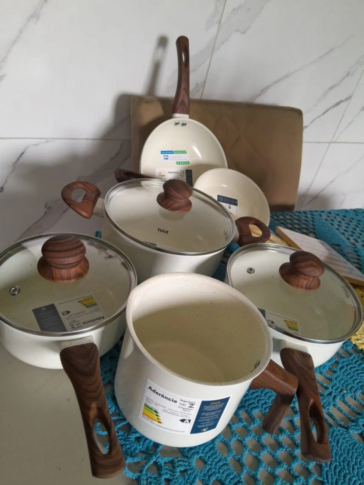 Kit Panelas Inducao Antiaderente Ceramica