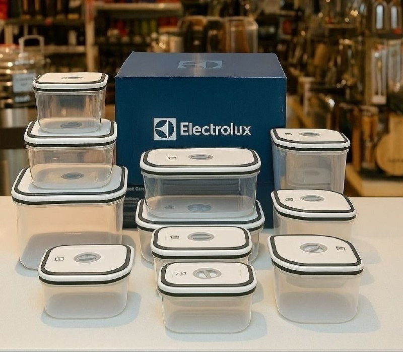 Kit com 12 Potes Herméticos Electrolux de Plástico